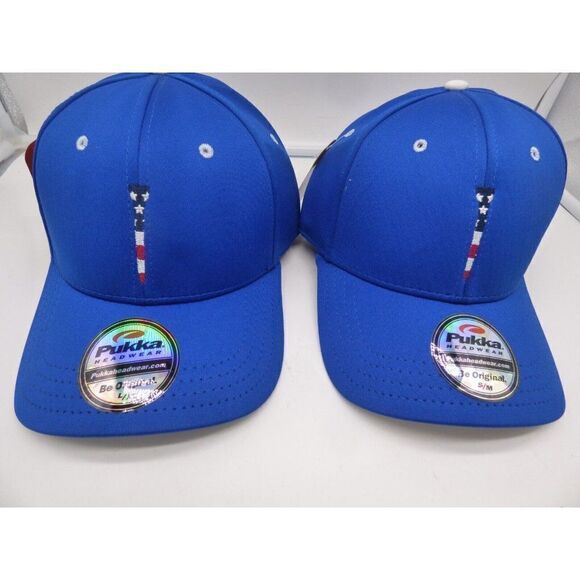 Authentic Pukka Stars and Stripes Tee Stretch Fit Golf Cap/ Hat, Blue - Picture 1 of 11